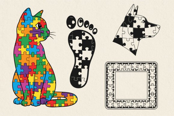 Autism Puzzle Cat Paw SVG: A Creative Tool for Awareness and Expression