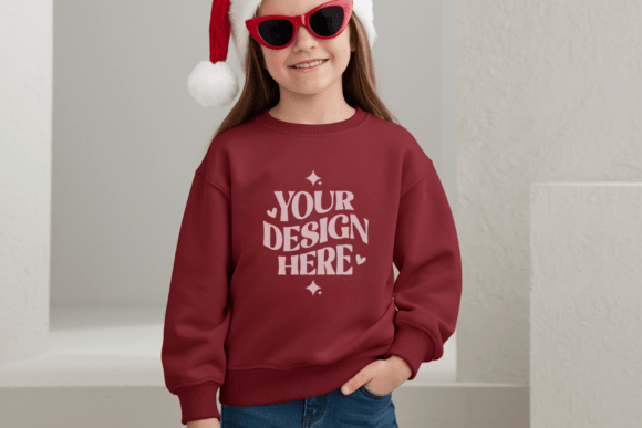 Enhance Your Creative Projects with Kids Gildan 18000B Crewneck Mockups