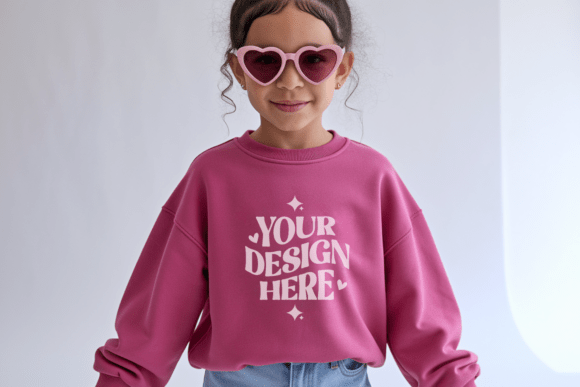 Enhance Your Design Presentations with Gildan 18000B Kids Crewneck Mockup 39