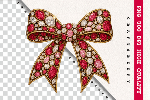 Faux Rhinestone Ribbon Bow PNG: A Luxurious Digital Asset for Creative Projects