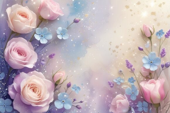 Free Floral Dreamy Sparkle Background for Digital Projects