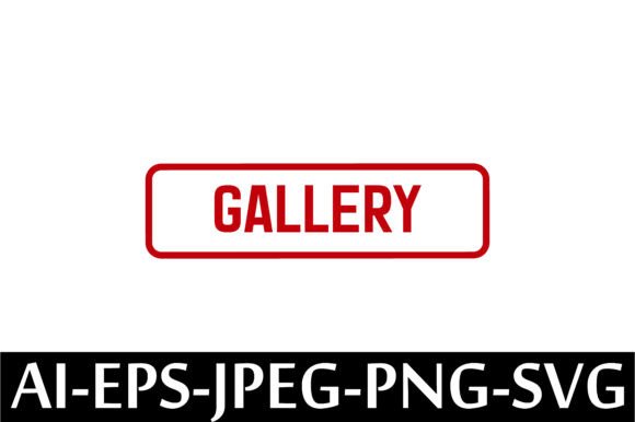 GALLERY Rubber Stamp Design Vector