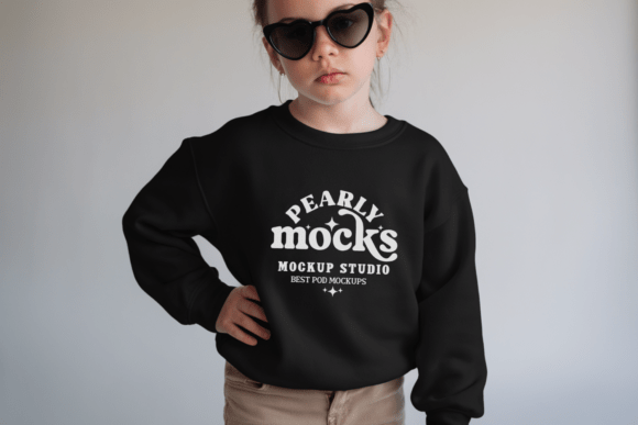 Gildan 18000B Kids Sweatshirt Mockup 40