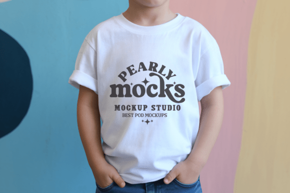 Gildan 5000B Kids T-shirt Mockup 22