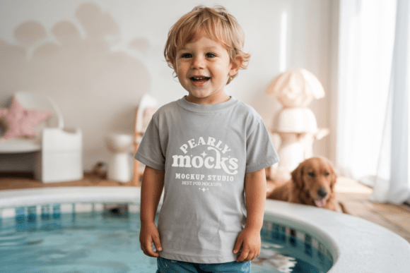 Gildan 5000B Kids T-shirt Mockup 26