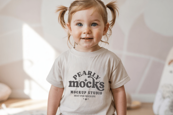 Kids Gildan 5000B T-shirt Mockup 26