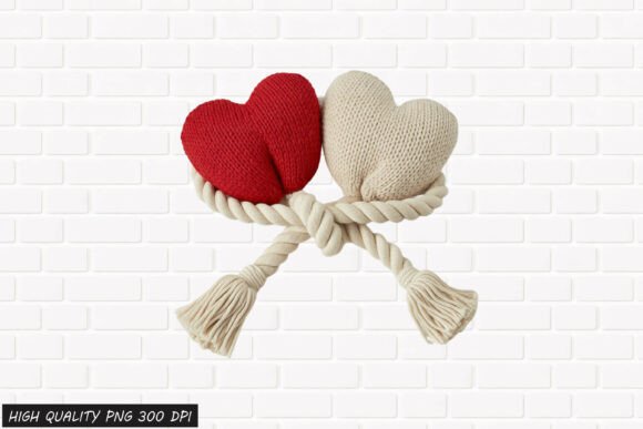 Knitted Rope Heart Clipart PNG: A Cozy Addition to Your Creative Projects