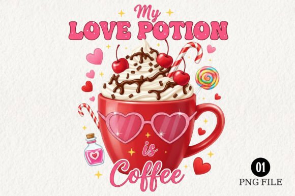 My Love Potion is Coffee Valentine PNG: A Versatile Digital Asset for Creative Projects