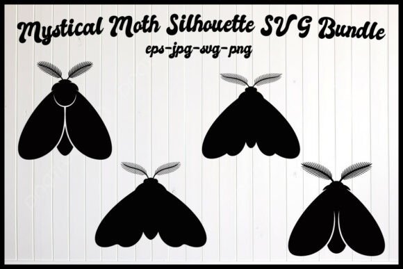 Mystical Moth Silhouette SVG Bundle