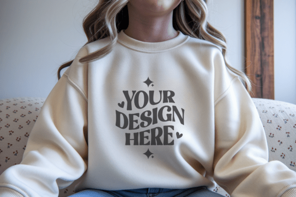 Rabbit Skins 3317 Kids Sweatshirt Mockup