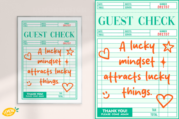Trendy Guest Check Quote PNG for Creative Projects