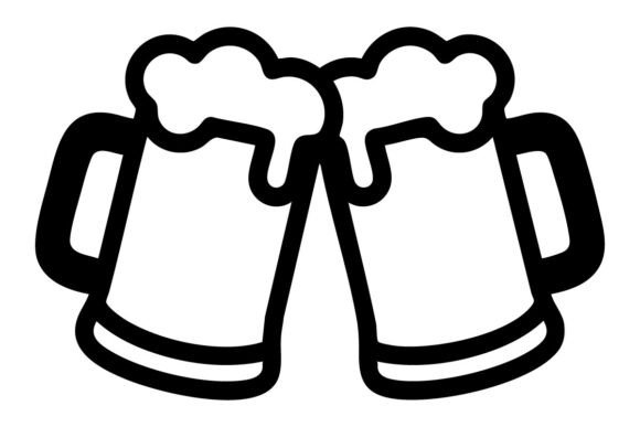 Two Beer Mugs Clinking Celebration: A Versatile Vector for Creative Projects