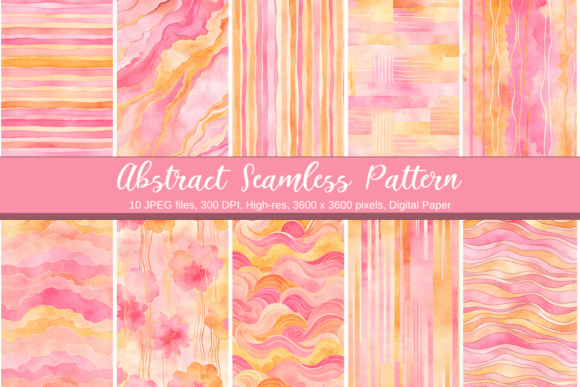 Watercolor Abstract Seamless Pattern: A Versatile Design for Creative Projects